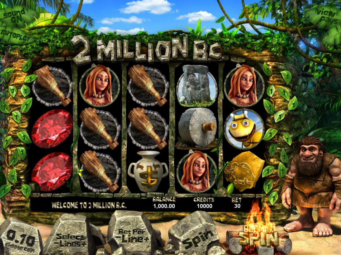 Доисторические мотивы слота «2 Million BC» на портале Jet Casino